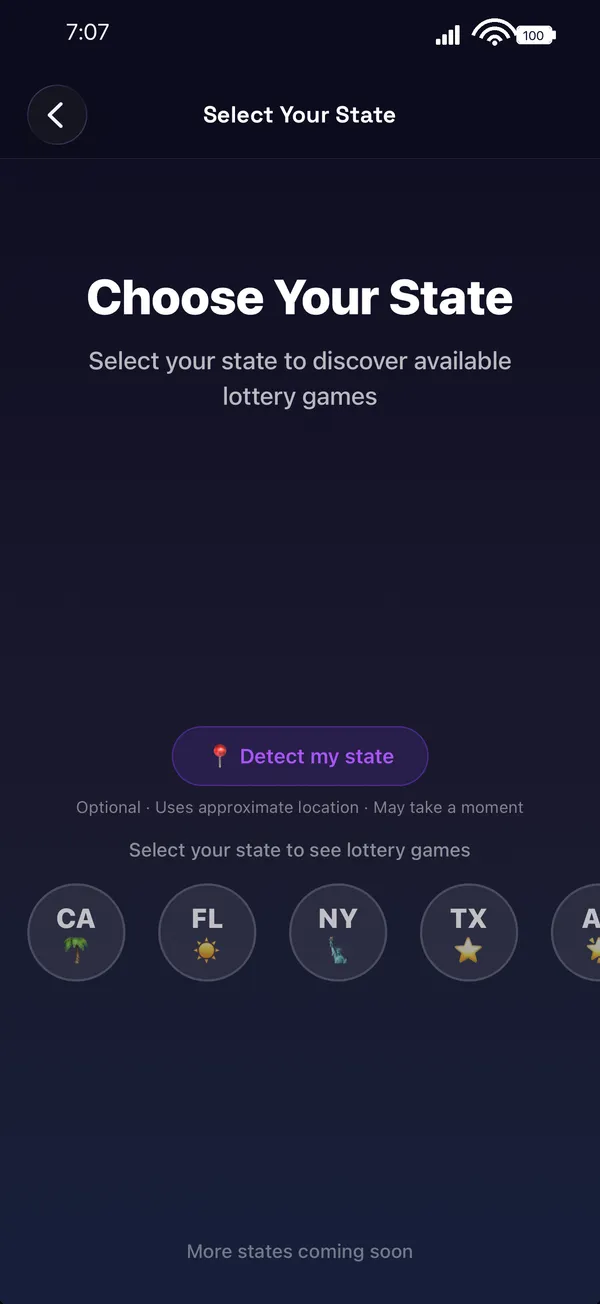 Choose your state
