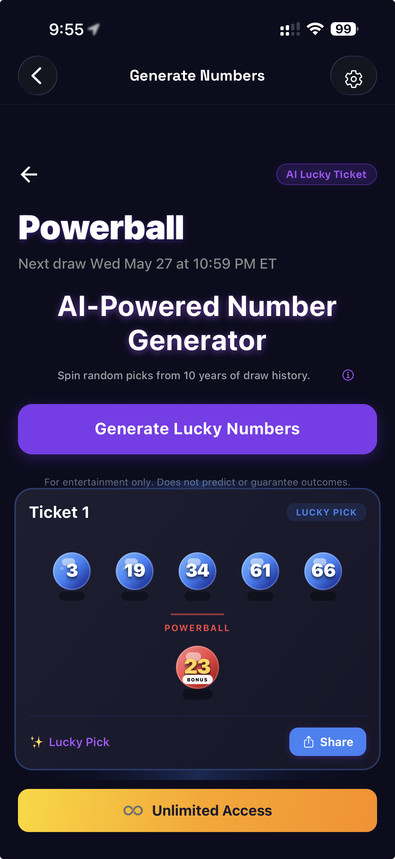 A fresh AI-generated ticket